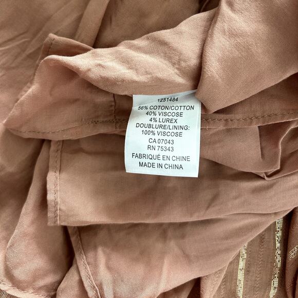 NWOT House of Harlow Corinne Shirred Mini Dress Size Small in Desert Rose Tiered - Picture 8 of 16